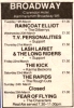 Venue listings 1984-85
